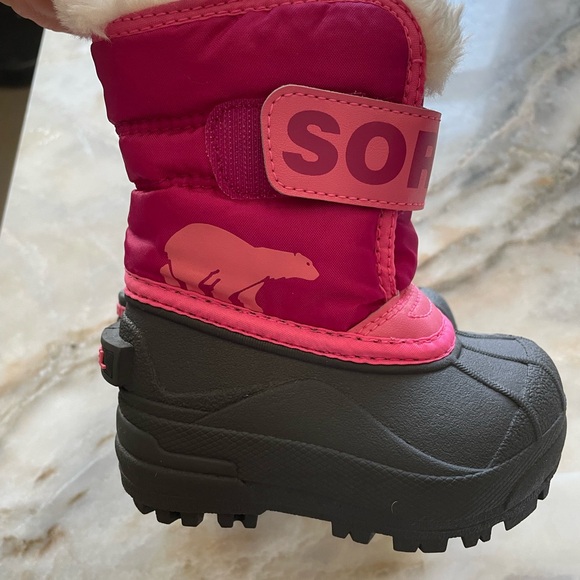 SOREL PINK WATERPROOF AND INSULATED TODDLER BOOTS - Picture 4 of 5